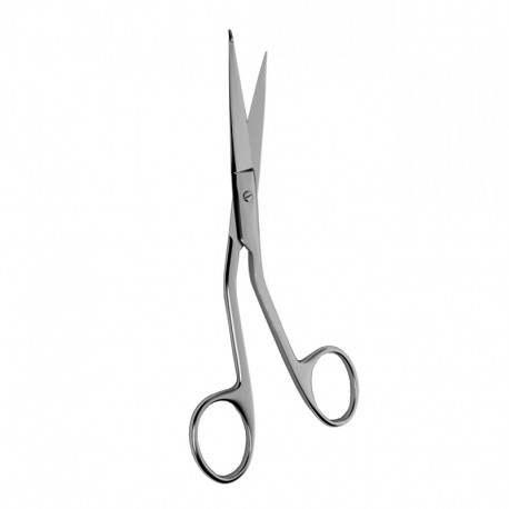 Hi-Level (Knowles) Bandage Scissors, Serrated, Angled Shank, 5 1/2" (14.0 Cm)